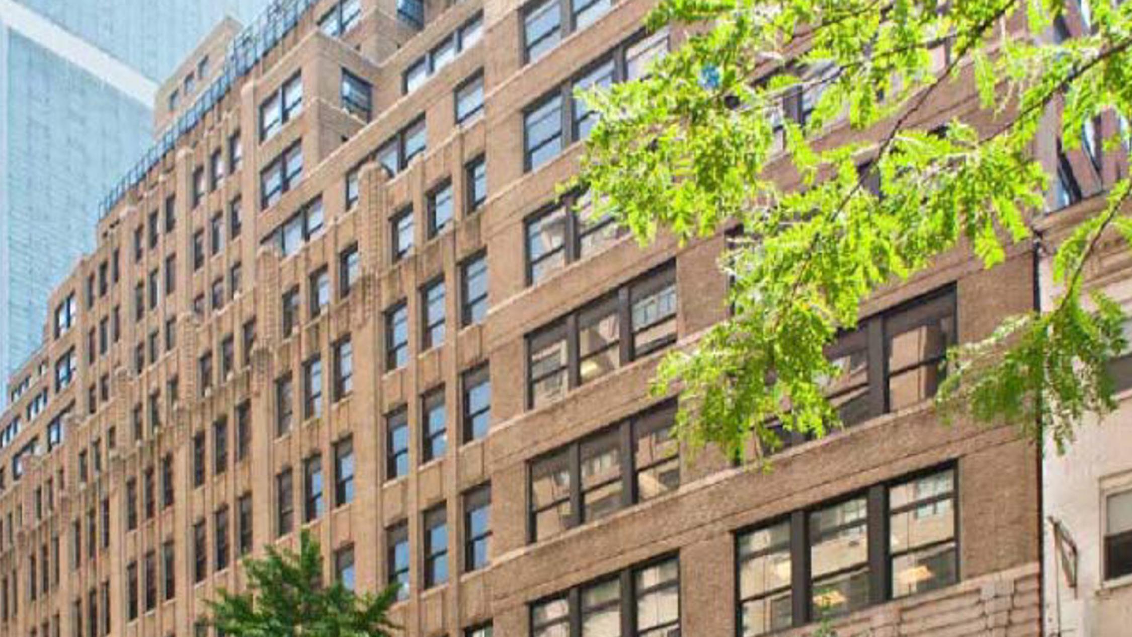 304 East 45th street building façade with other high-rise building in the background