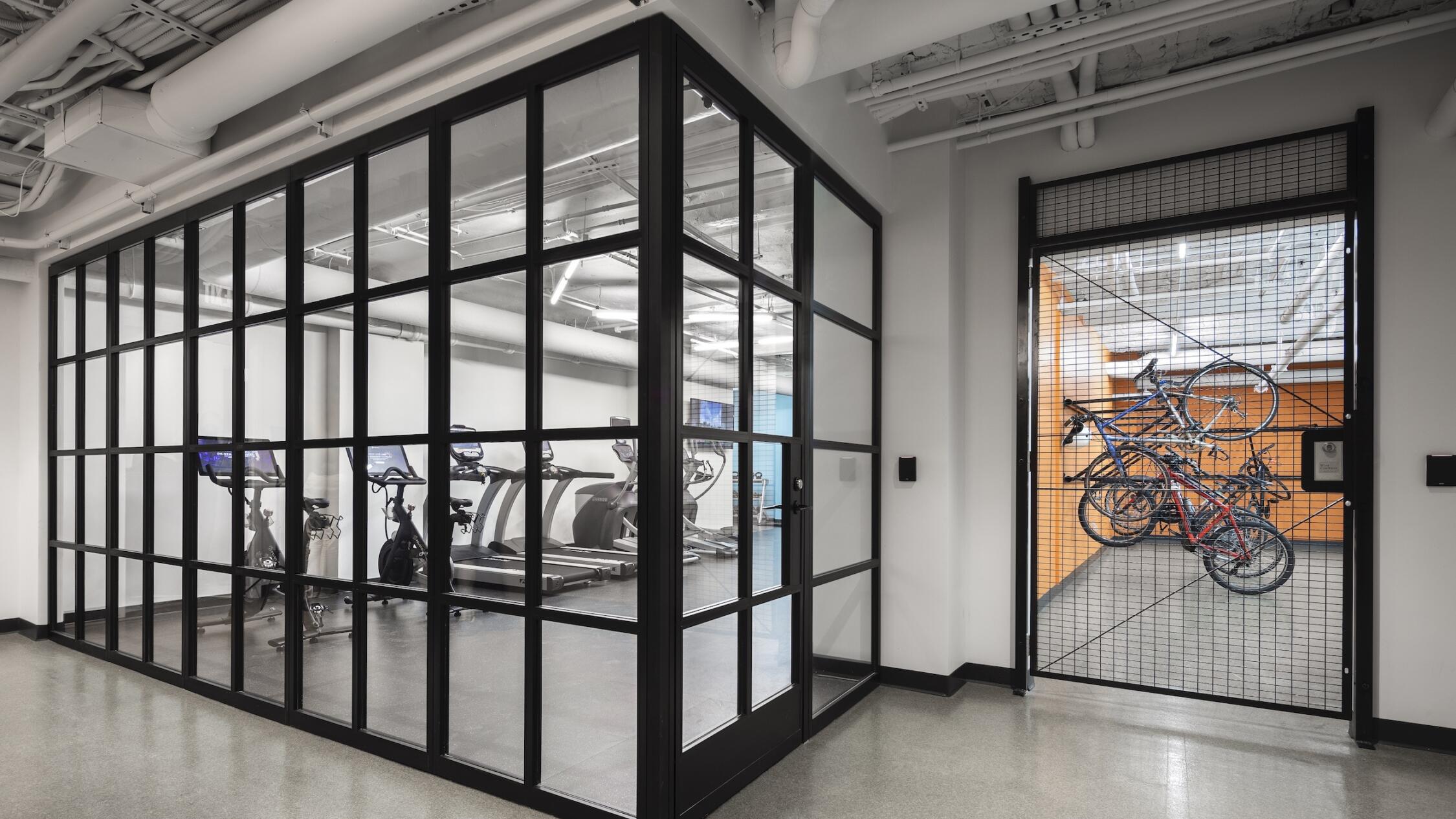 18 Tremont interior view of exercise room and bike closet