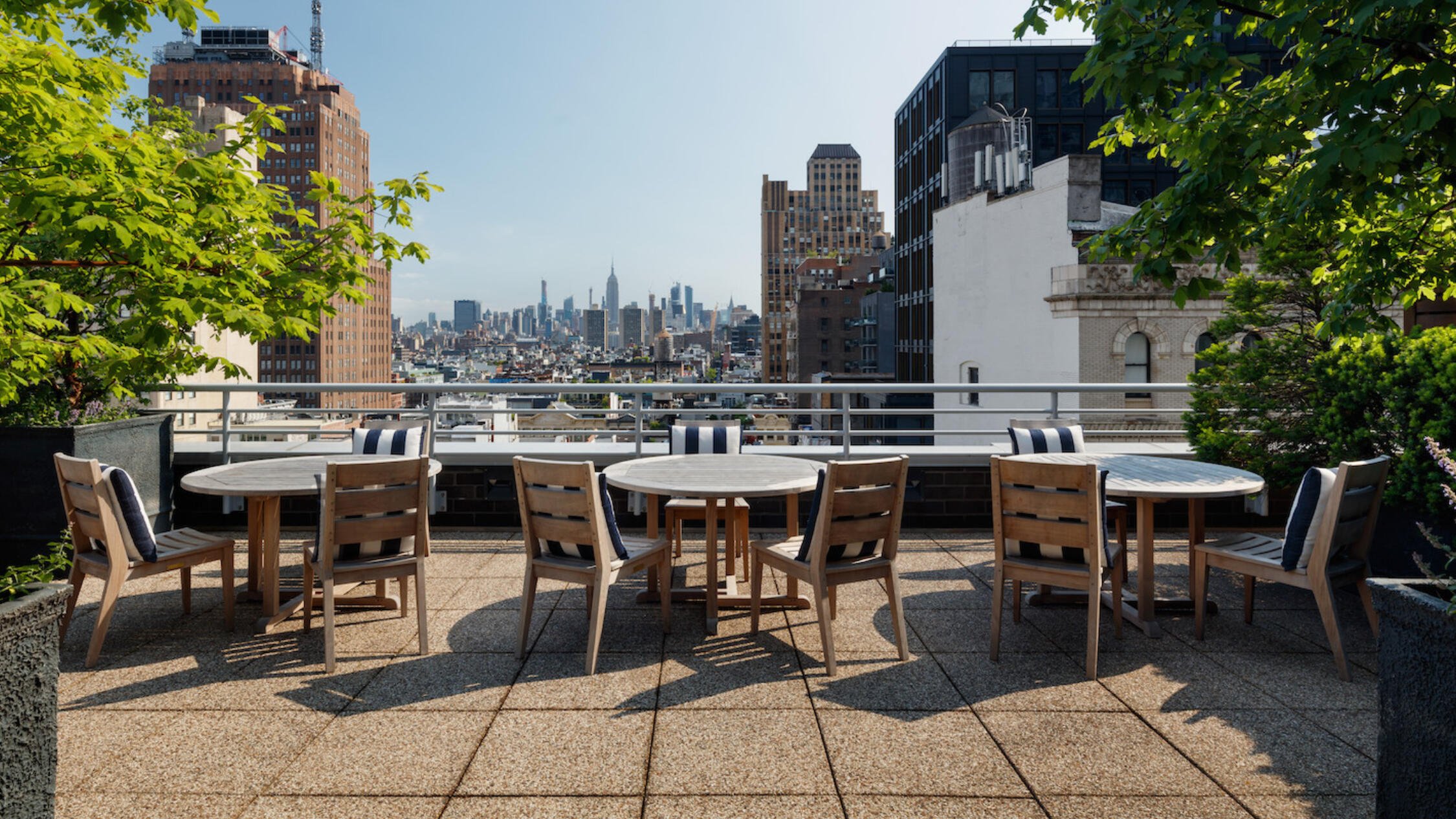 Roof deck and view from 88 Leonard