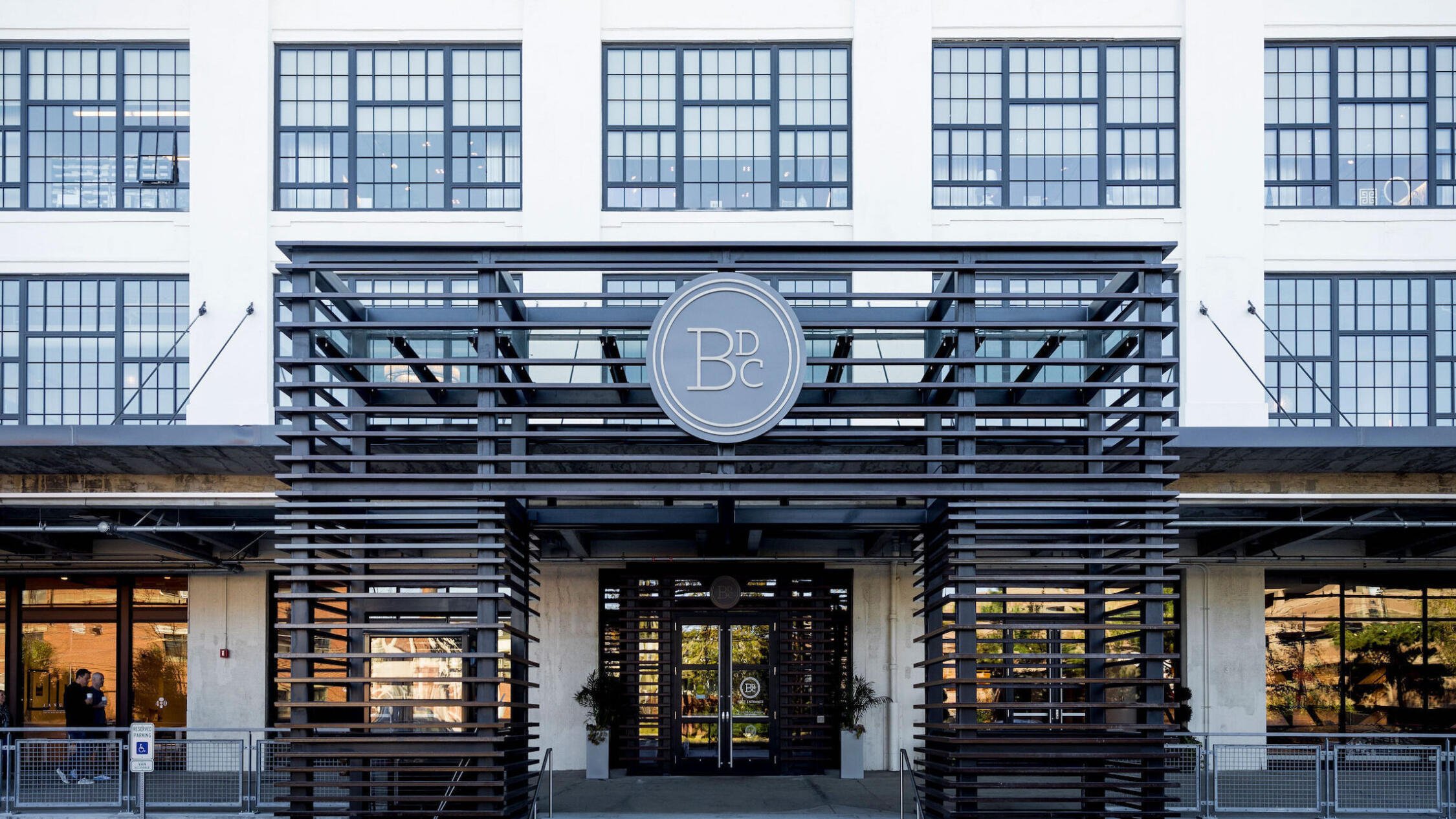 The exterior of the Boston Design Center at The Innovation and Design Building