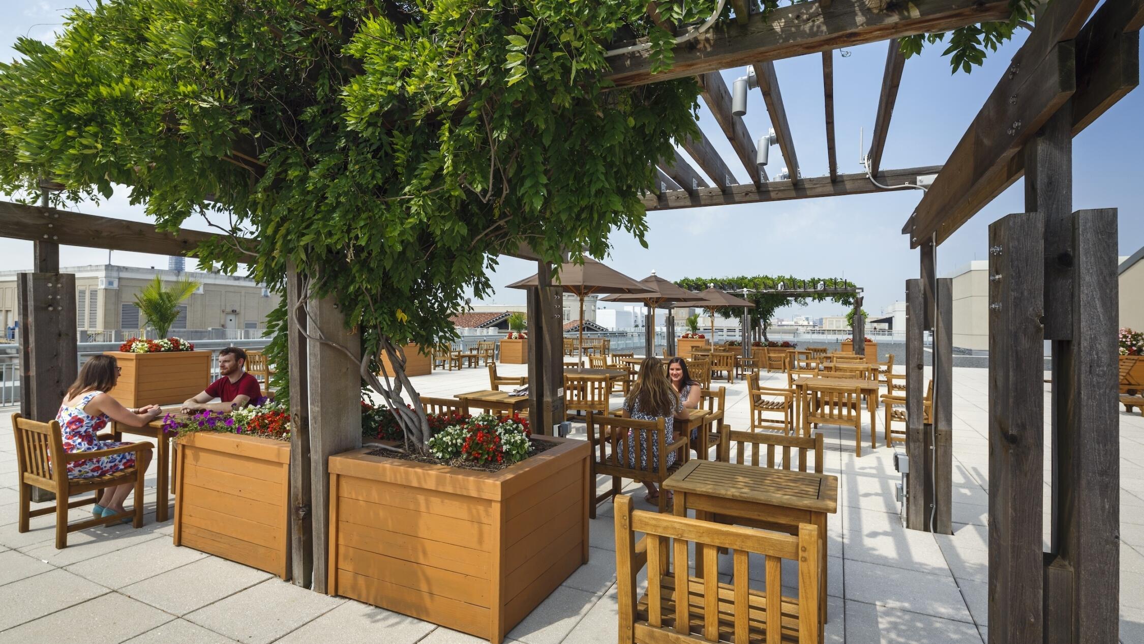 Rooftop patio of One Metro Center