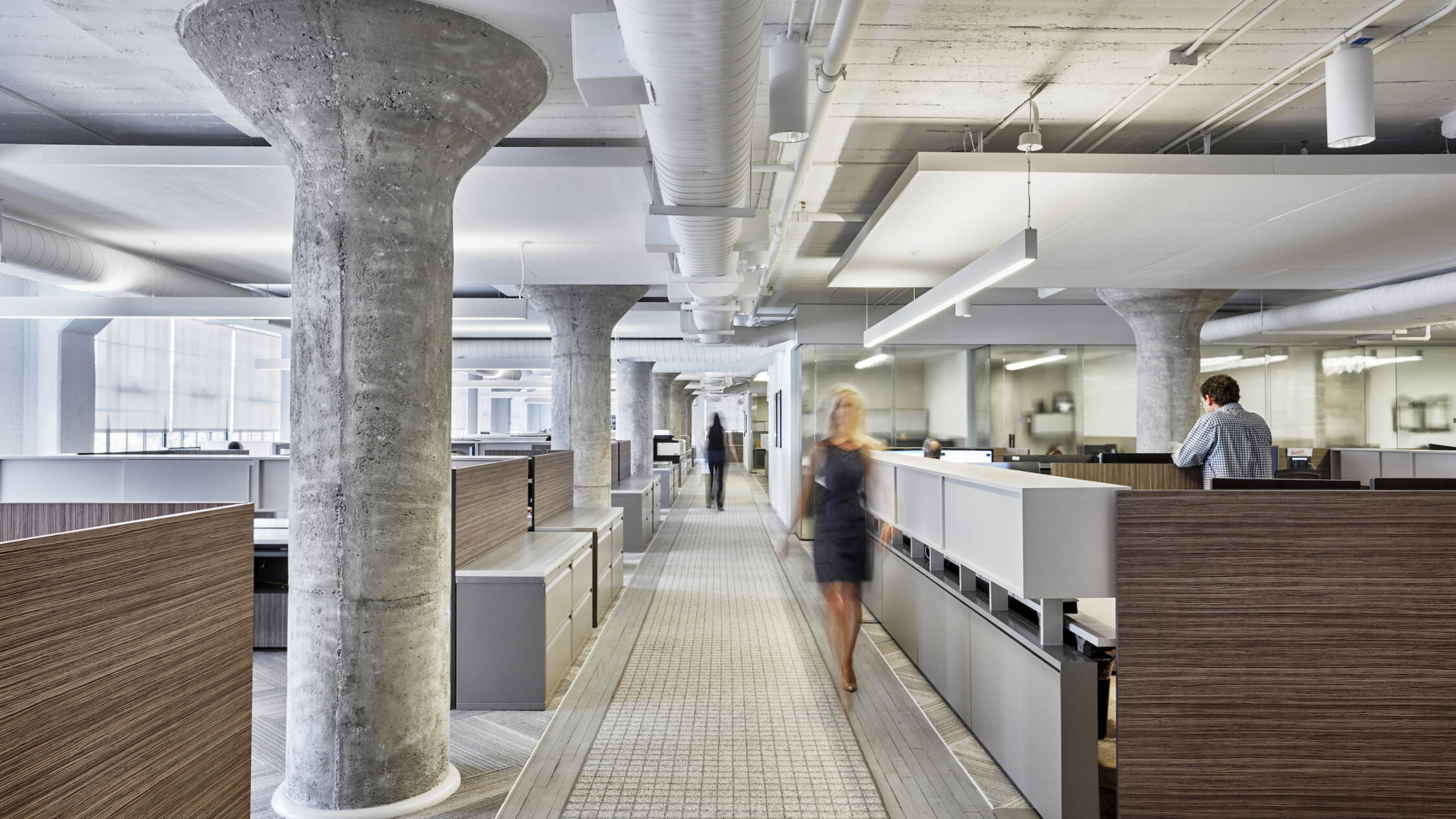 A woman walks through an office at Ponce City Market
