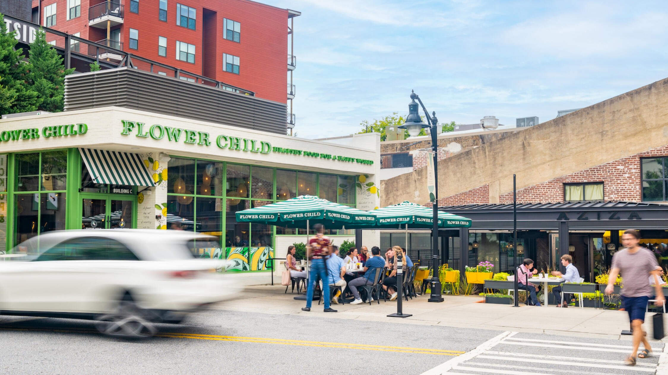 People dine outside at Westside Provisions District