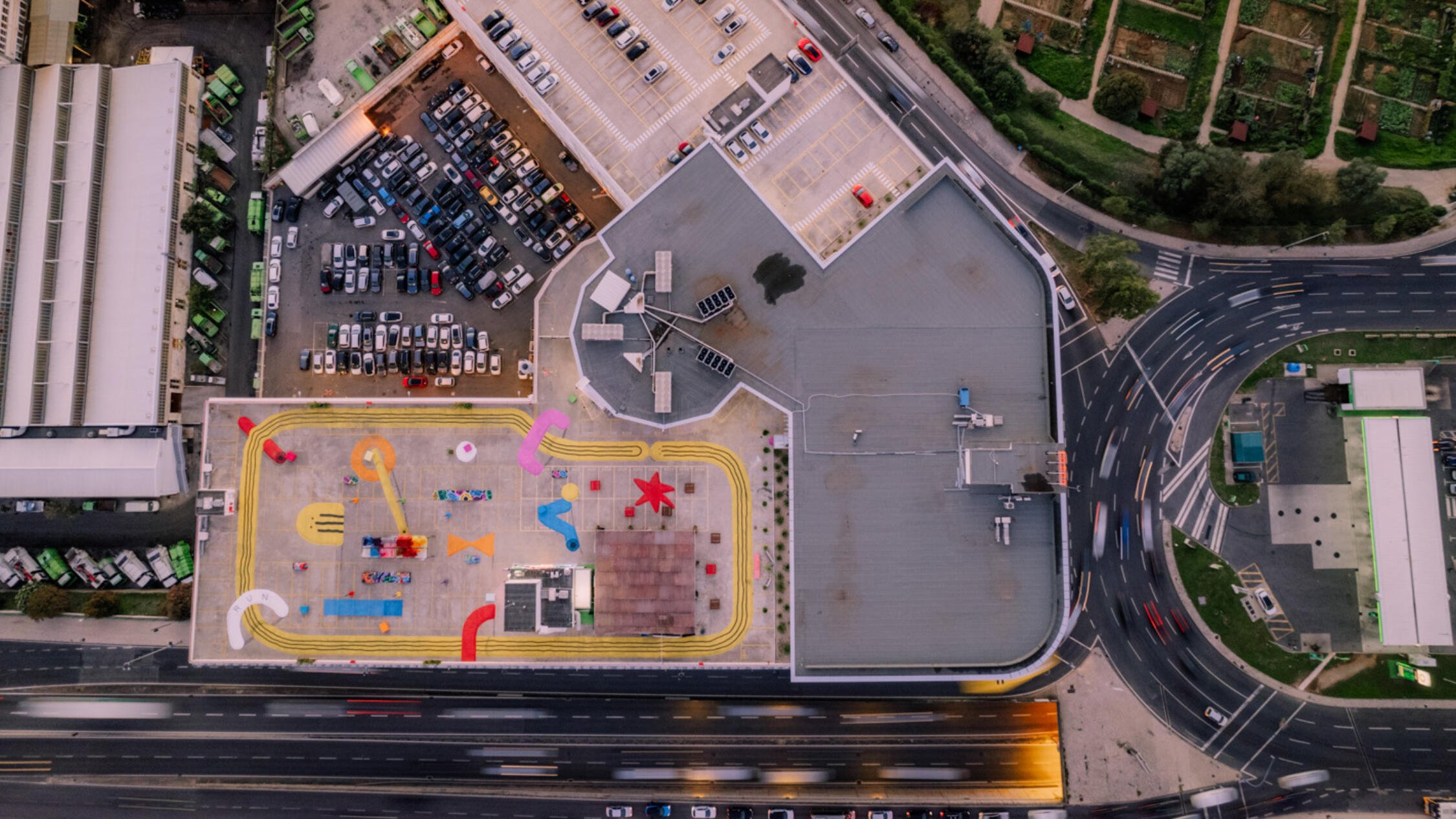 Aerial view of IDB Lisbon's rooftop