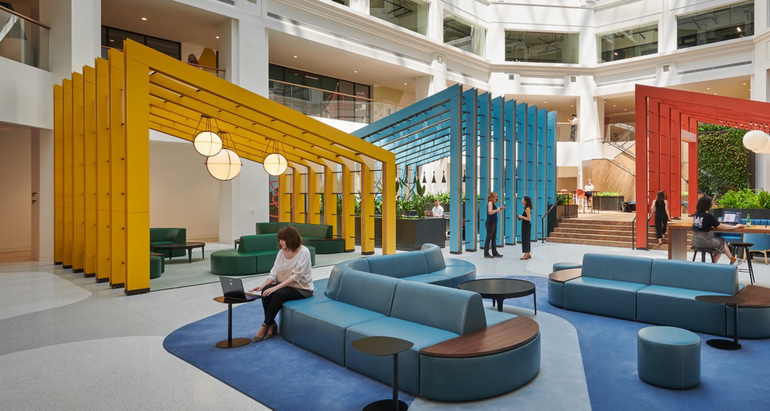 Inside the Ballston Exchange lobby