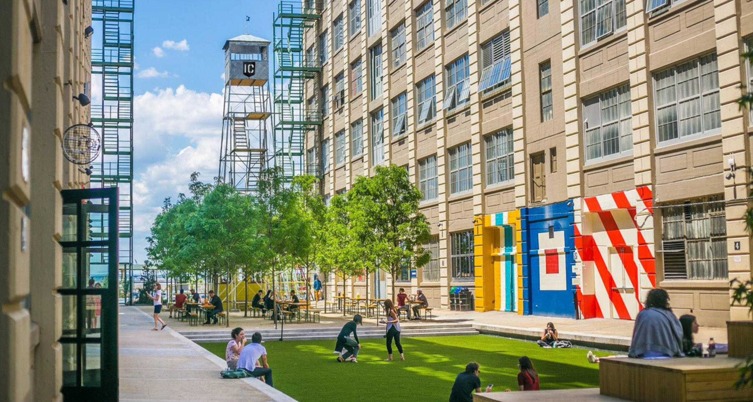 Exterior courtyard Industry City