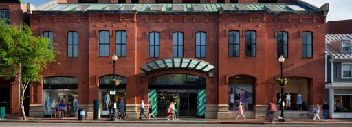 People walk by Georgetown Park