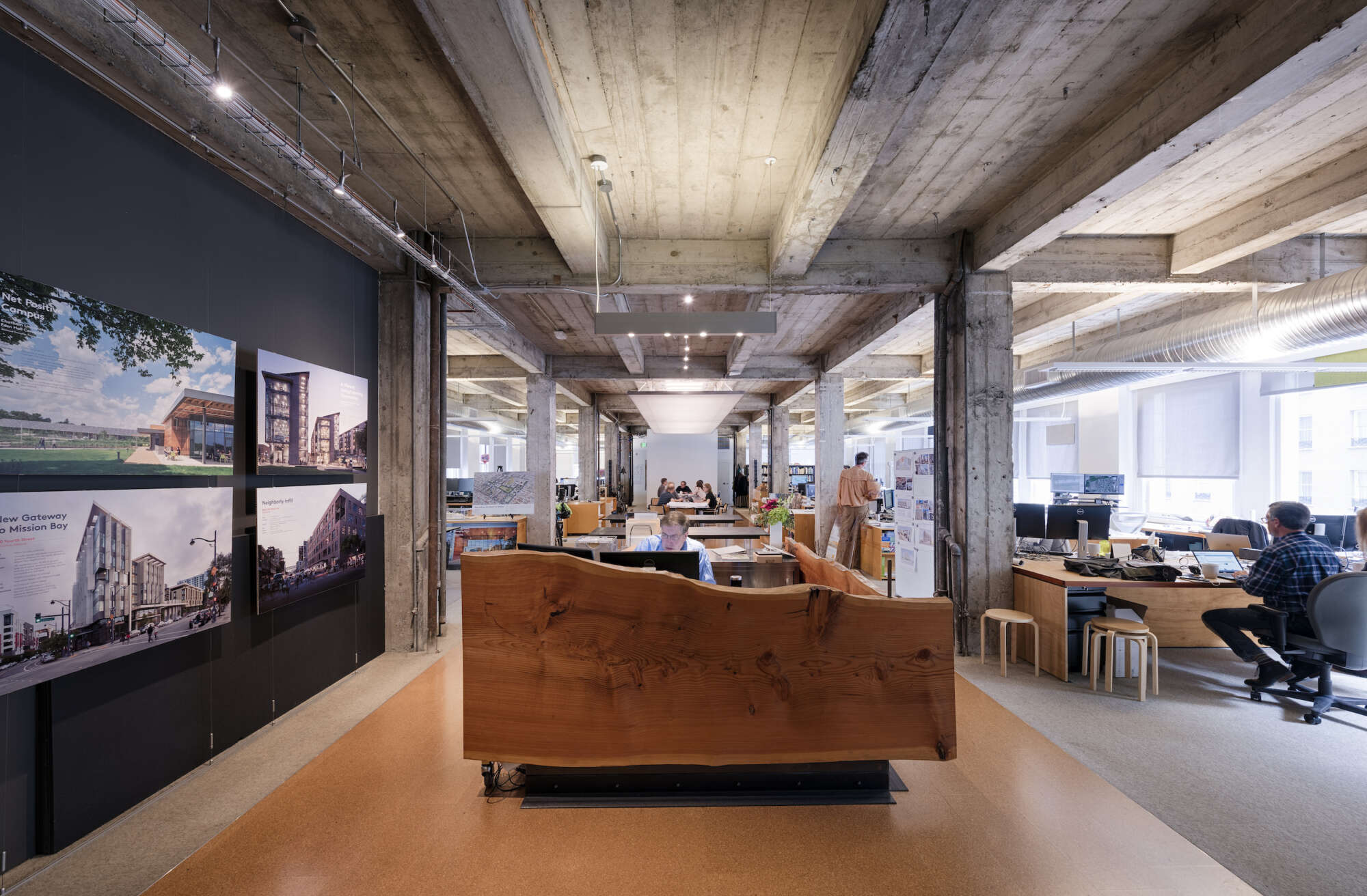660 Market office reception area with employees at desks in background