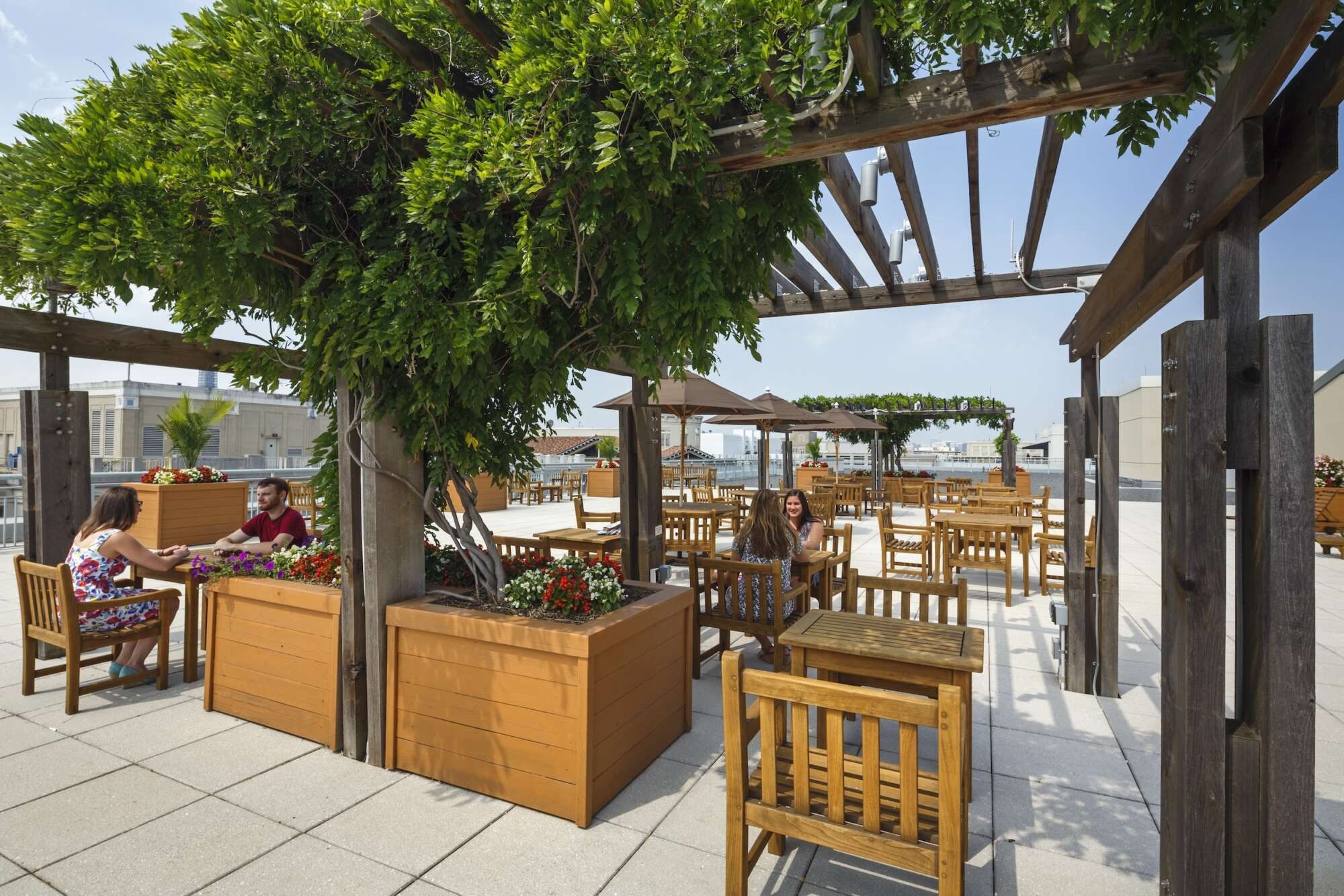 Rooftop patio of One Metro Center